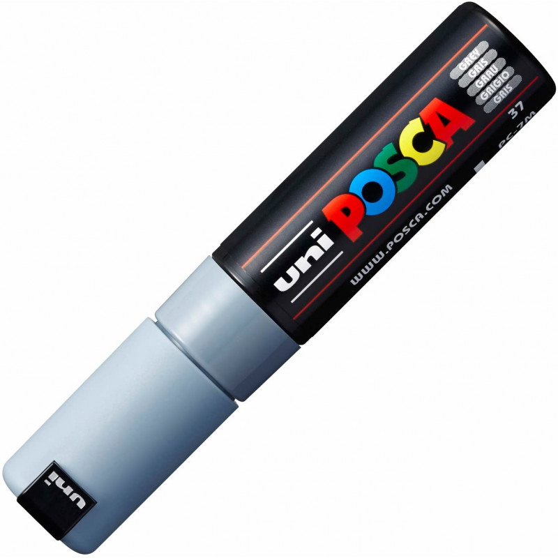 MARQUEUR POINTE LARGE CONIQUE 4.5-5.5 MM - GRIS - PC7M - POSCA pas cher