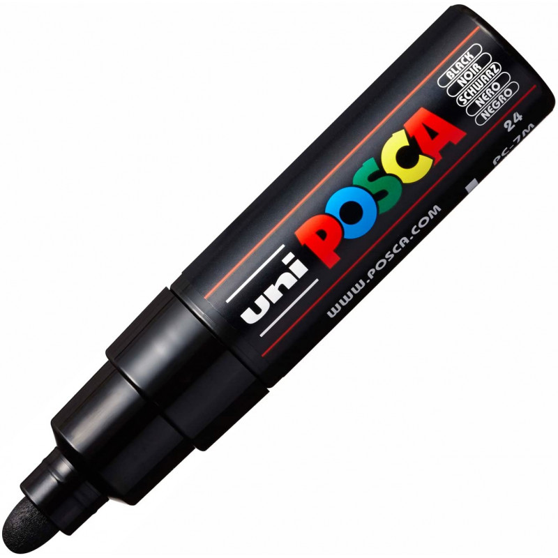 MARQUEUR POINTE LARGE CONIQUE 4.5-5.5 MM - NOIR - PC7M - POSCA | à seulement 5,5 €