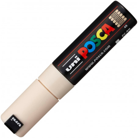 MARQUEUR POINTE LARGE BISEAUTÉE - BEIGE - PC8K - POSCA | à seulement 5,5 €