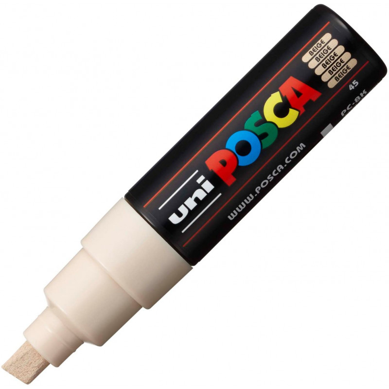MARQUEUR POINTE LARGE BISEAUTÉE - BEIGE - PC8K - POSCA pas cher