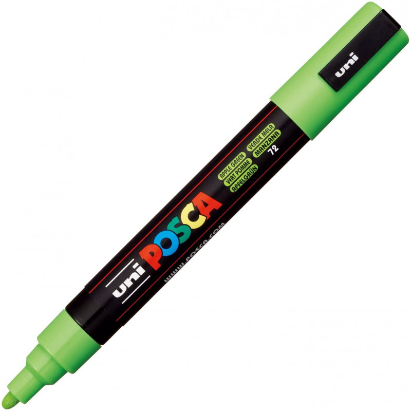 MARQUEUR POINTE MOYENNE 1.8-2.5 MM - VERT POMME - PC5M - POSCA pas cher