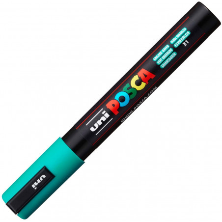 MARQUEUR POINTE MOYENNE 1.8-2.5 MM - VERT EMERAUDE - PC5M - POSCA | à seulement 3,99 €
