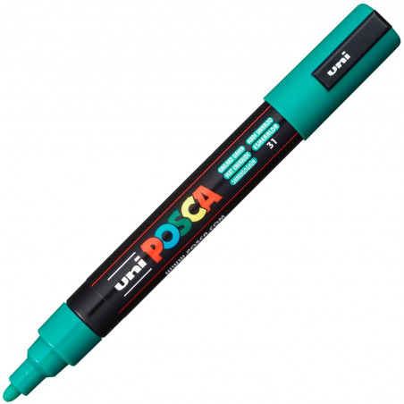 MARQUEUR POINTE MOYENNE 1.8-2.5 MM - VERT EMERAUDE - PC5M - POSCA pas cher