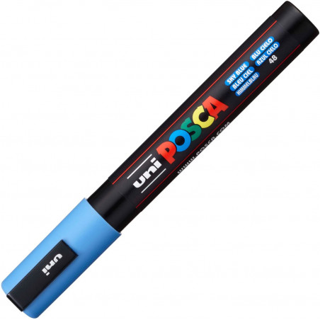 MARQUEUR POINTE MOYENNE 1.8-2.5 MM - BLEU CIEL - PC5M - POSCA | à seulement 3,99 €