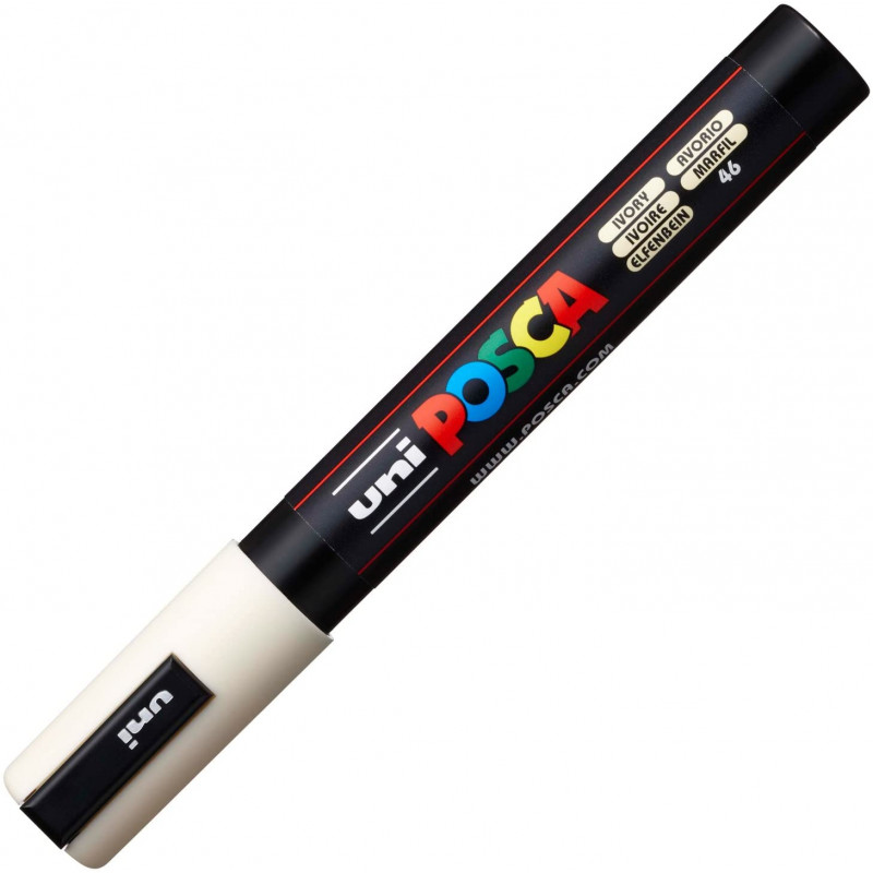MARQUEUR POINTE MOYENNE 1.8-2.5 MM - IVOIRE - PC5M - POSCA | à seulement 3,99 €