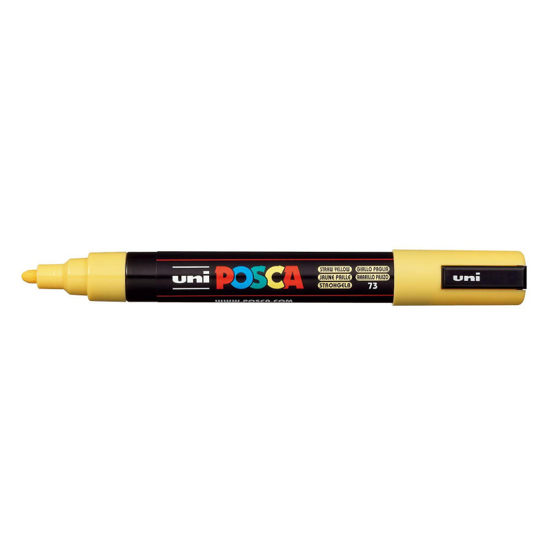MARQUEUR POINTE MOYENNE 1.8-2.5 MM - JAUNE PAILLE - PC5M - POSCA | à seulement 3,99 €