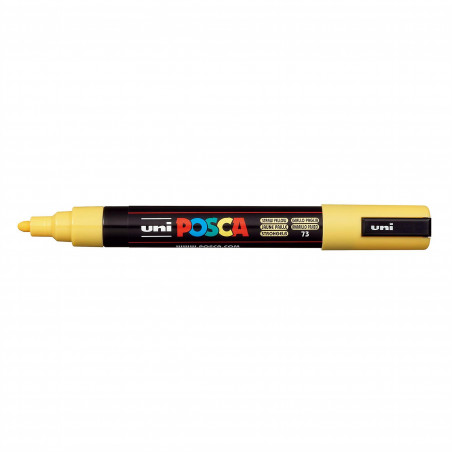MARQUEUR POINTE MOYENNE 1.8-2.5 MM - JAUNE PAILLE - PC5M - POSCA | à seulement 3,99 €