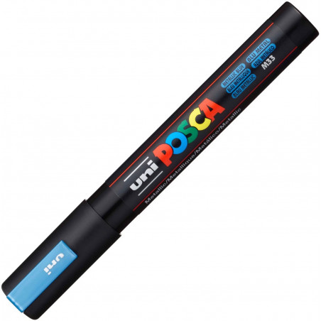 MARQUEUR POINTE MOYENNE 1.8-2.5 MM - BLEU METALLIQUE - PC5M - POSCA | à seulement 3,99 €