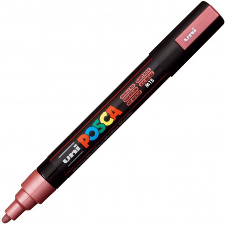 MARQUEUR POINTE MOYENNE 1.8-2.5 MM - ROUGE METALLIQUE - PC5M - POSCA pas cher