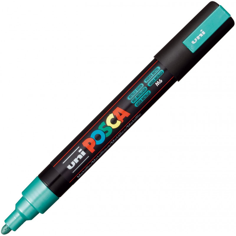 MARQUEUR POINTE MOYENNE 1.8-2.5 MM - VERT METALLIQUE - PC5M - POSCA pas cher