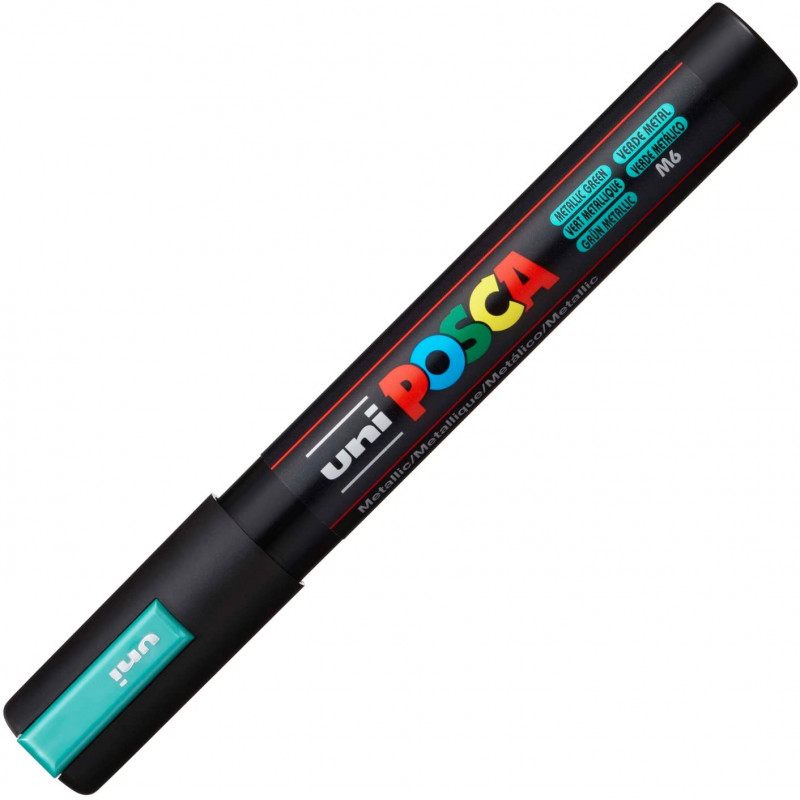 MARQUEUR POINTE MOYENNE 1.8-2.5 MM - VERT METALLIQUE - PC5M - POSCA | à seulement 3,99 €