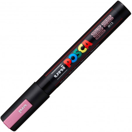 MARQUEUR POINTE MOYENNE 1.8-2.5 MM - ROSE METALLIQUE - PC5M - POSCA | à seulement 3,99 €