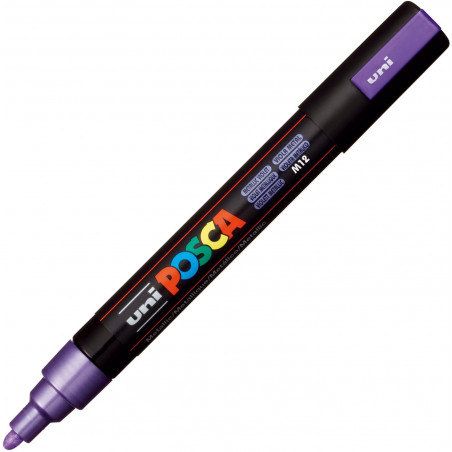 MARQUEUR POINTE MOYENNE 1.8-2.5 MM - VIOLET METALLIQUE - PC5M - POSCA pas cher