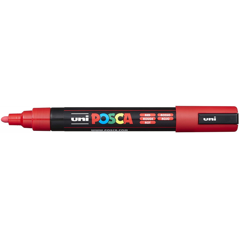 MARQUEUR POINTE MOYENNE 1.8-2.5 MM - ROUGE - PC5M - POSCA | à seulement 3,99 €