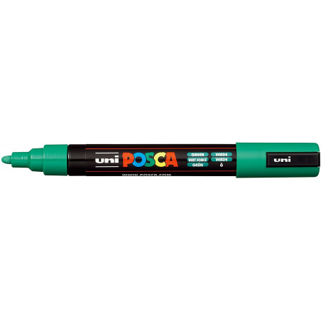MARQUEUR POINTE MOYENNE 1.8-2.5 MM - VERT FONCE - PC5M - POSCA | à seulement 3,99 €