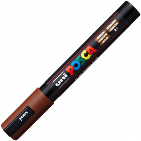 MARQUEUR POINTE MOYENNE 1.8-2.5 MM - MARRON - PC5M - POSCA | à seulement 3,99 €
