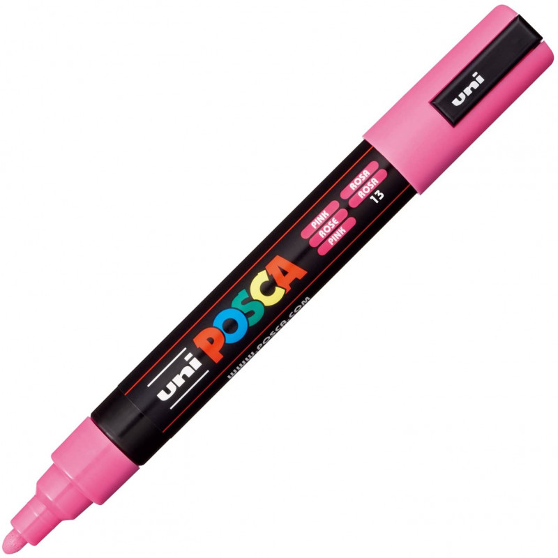MARQUEUR POINTE MOYENNE 1.8-2.5 MM - ROSE - PC5M - POSCA pas cher