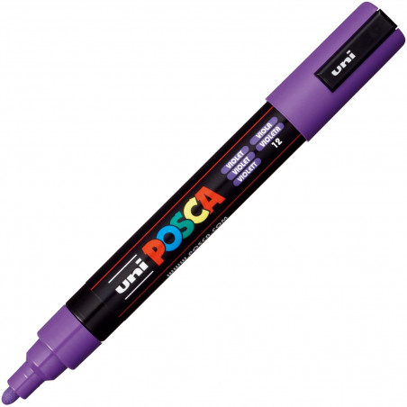 MARQUEUR POINTE MOYENNE 1.8-2.5 MM - VIOLET - PC5M - POSCA pas cher