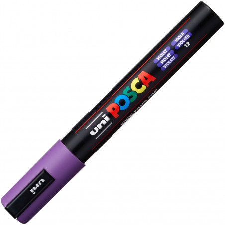 MARQUEUR POINTE MOYENNE 1.8-2.5 MM - VIOLET - PC5M - POSCA | à seulement 3,99 €