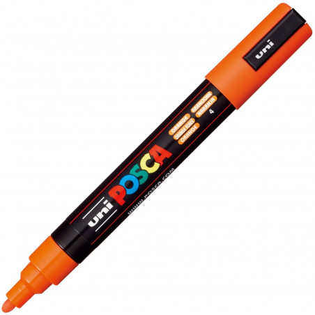MARQUEUR POINTE MOYENNE 1.8-2.5 MM - ORANGE FONCE - PC5M - POSCA pas cher