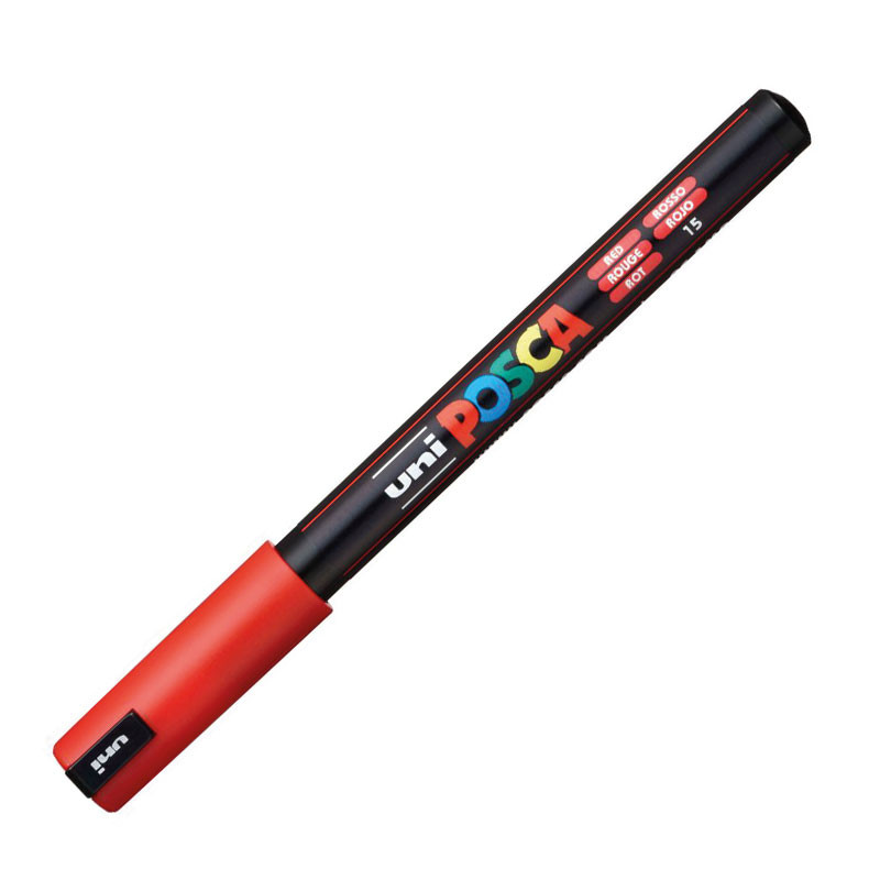MARQUEUR POINTE EXTRA-FINE - ROUGE - PC1MR - POSCA | à seulement 2,95 €