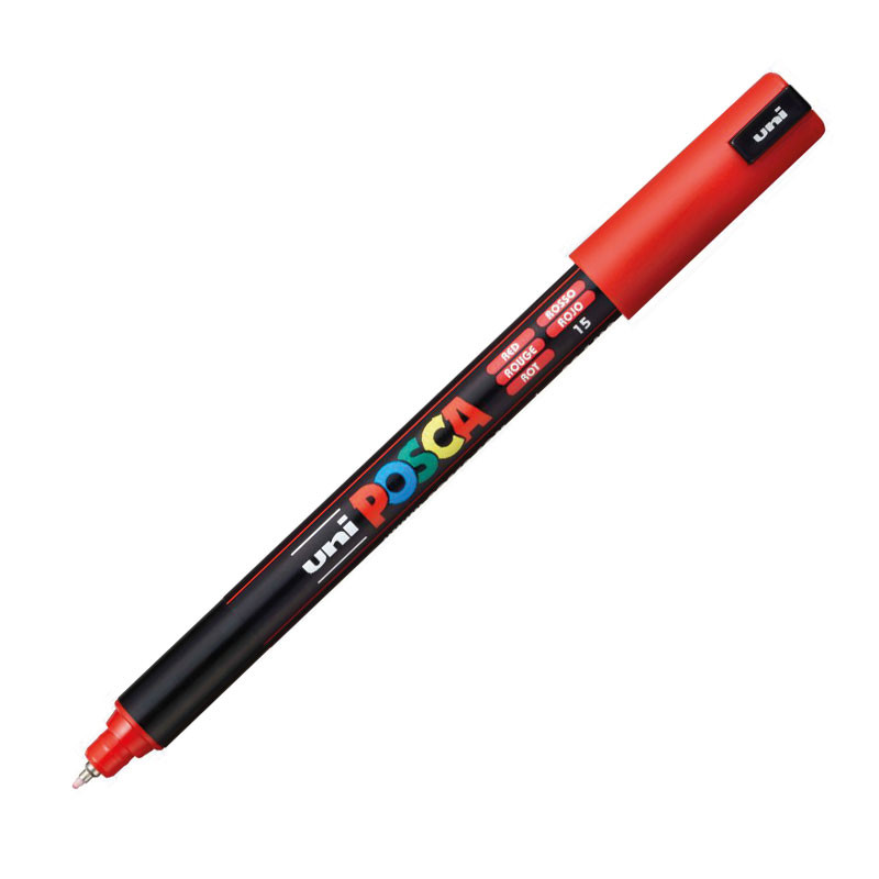 MARQUEUR POINTE EXTRA-FINE - ROUGE - PC1MR - POSCA pas cher