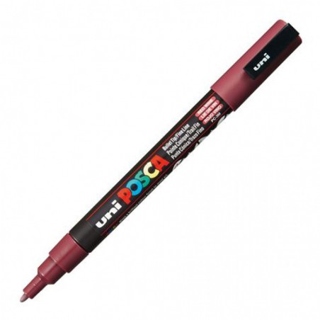 MARQUEUR POINTE FINE - LIE DE VIN - PC3M - POSCA pas cher