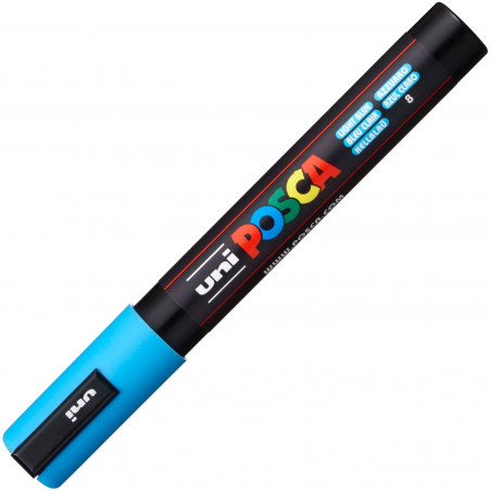 MARQUEUR POINTE MOYENNE 1.8-2.5 MM - BLEU CLAIR - PC5M - POSCA | à seulement 3,99 €