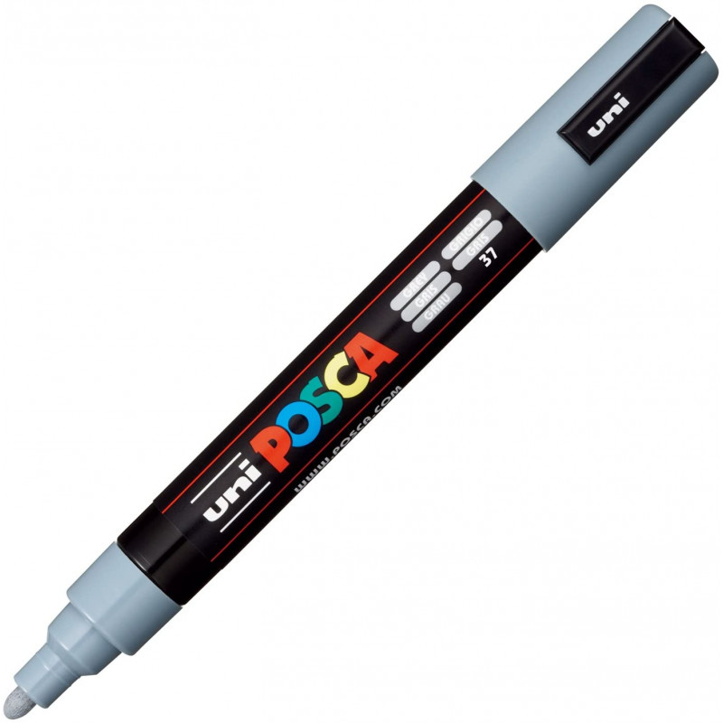 MARQUEUR POINTE MOYENNE 1.8-2.5 MM - GRIS - PC5M - POSCA pas cher