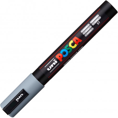 MARQUEUR POINTE MOYENNE 1.8-2.5 MM - GRIS - PC5M - POSCA | à seulement 3,99 €