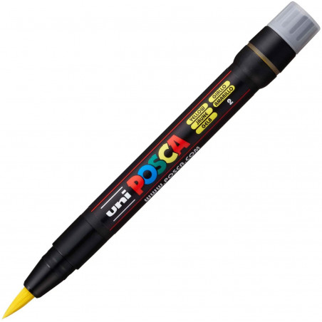 MARQUEUR POINTE PINCEAU - JAUNE - PCF-350 - POSCA pas cher