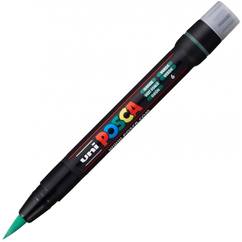 MARQUEUR POINTE PINCEAU - VERT FONCE - PCF-350 - POSCA pas cher