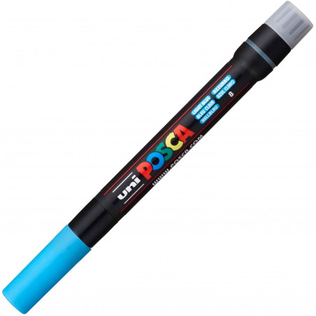MARQUEUR POINTE PINCEAU - BLEU CLAIR - PCF-350 - POSCA | à seulement 6,2 €
