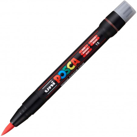 MARQUEUR POINTE PINCEAU - ROUGE - PCF-350 - POSCA pas cher