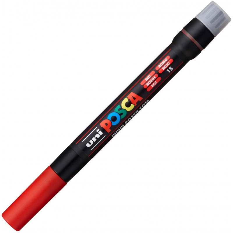MARQUEUR POINTE PINCEAU - ROUGE - PCF-350 - POSCA | à seulement 6,2 €