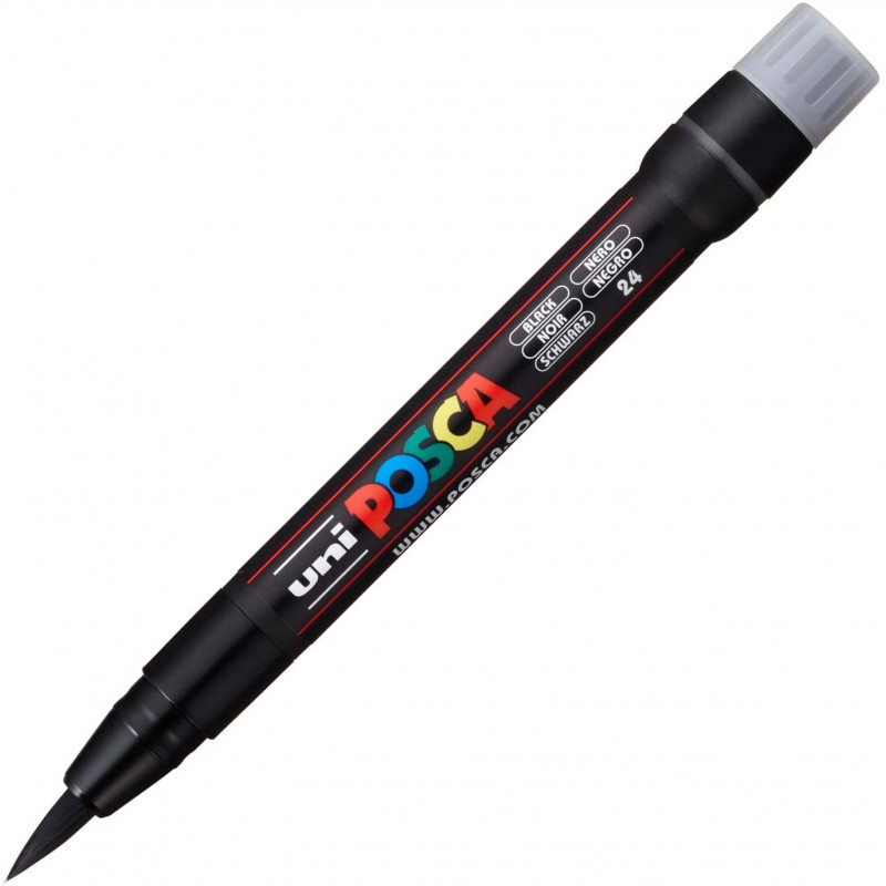 MARQUEUR POINTE PINCEAU - NOIR - PCF-350 - POSCA | Surdiscount