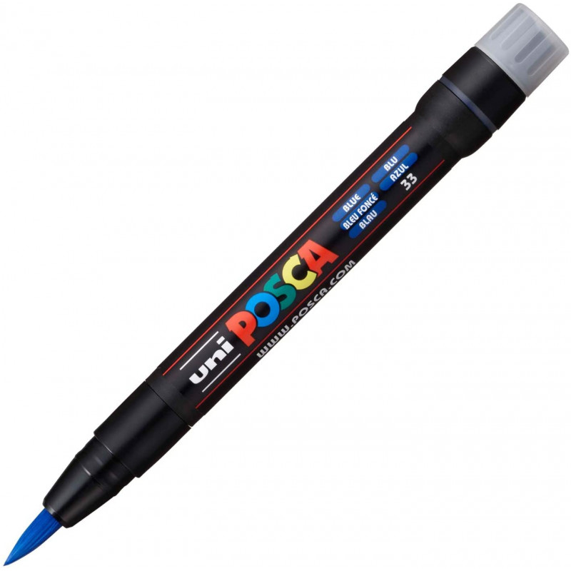 MARQUEUR POINTE PINCEAU - BLEU FONCE - PCF-350 - POSCA pas cher