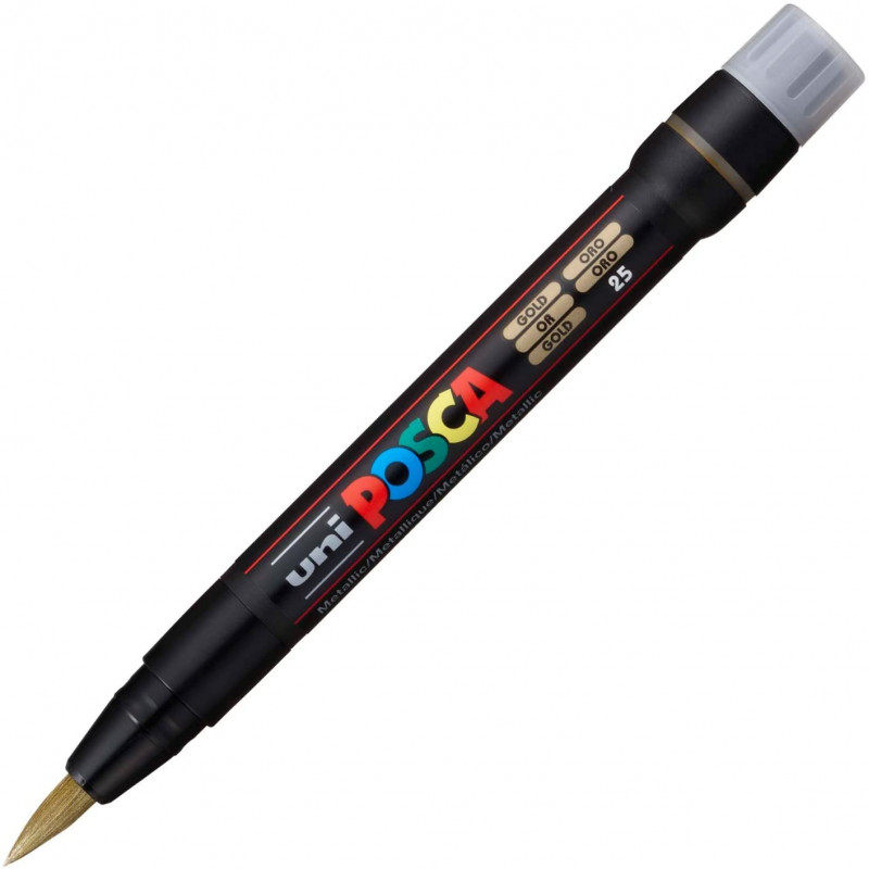 MARQUEUR POINTE PINCEAU - OR - PCF-350 - POSCA pas cher