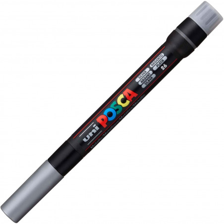 MARQUEUR POINTE PINCEAU - ARGENT - PCF-350 - POSCA | à seulement 6,2 €
