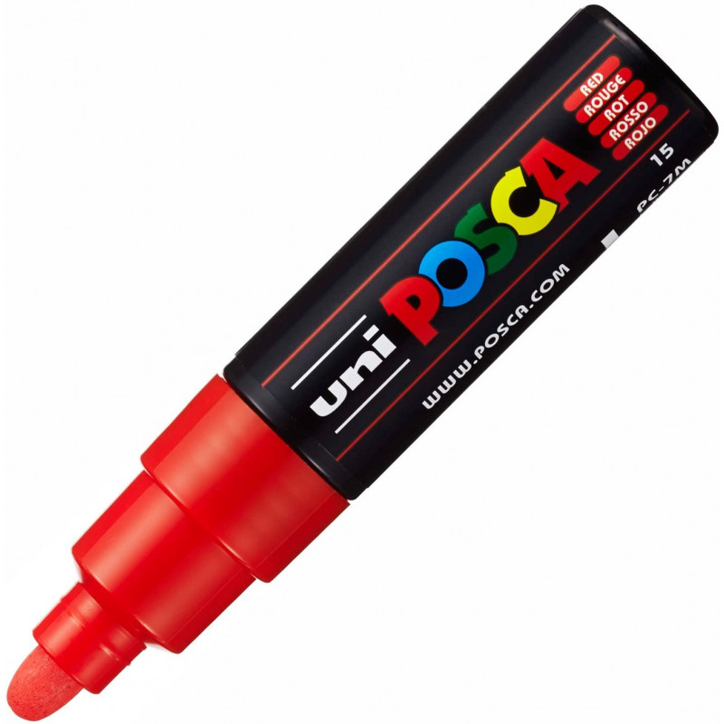 MARQUEUR POINTE LARGE CONIQUE 4.5-5.5 MM - ROUGE - PC7M - POSCA | à seulement 5,5 €