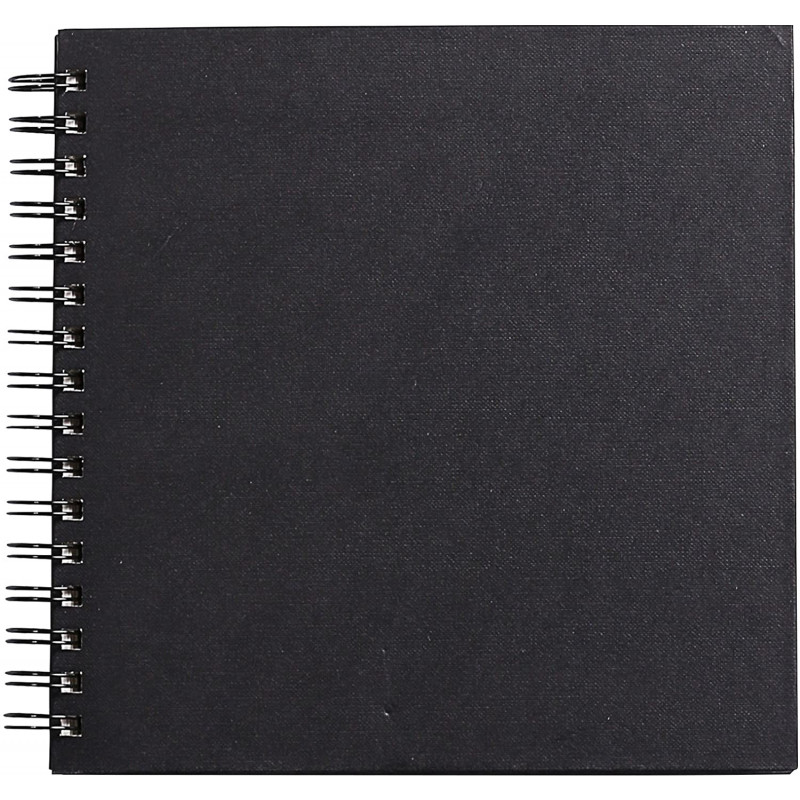 photo-Carnet - Croquis - 20x20cm - Spirale - 64 pages - 140g - Lisse - Clairefontaine - Goldline