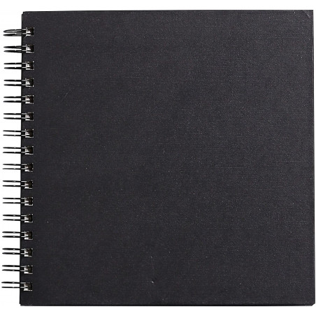 photo-Carnet - Croquis - 20x20cm - Spirale - 64 pages - 140g - Lisse - Clairefontaine - Goldline