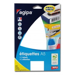 Étiquettes Blanches Auto-adhésives 192 étiquettes - Format 56x34mm - Marque Apli