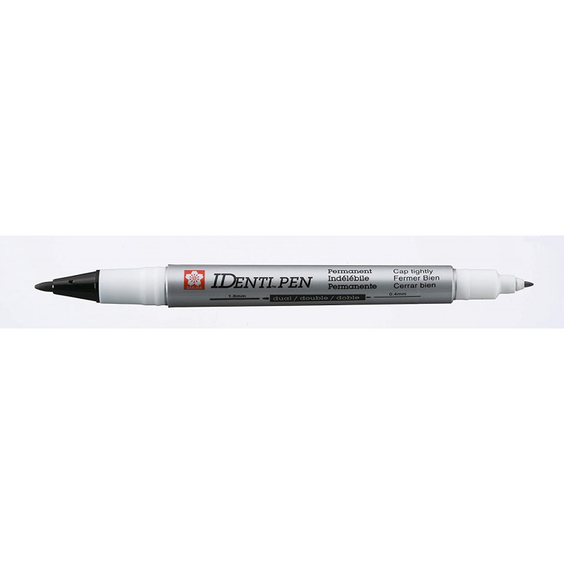 Marqueur Permanent Double Pointe - Noir - Identi Pen - Sakura | à seulement 2,2 €