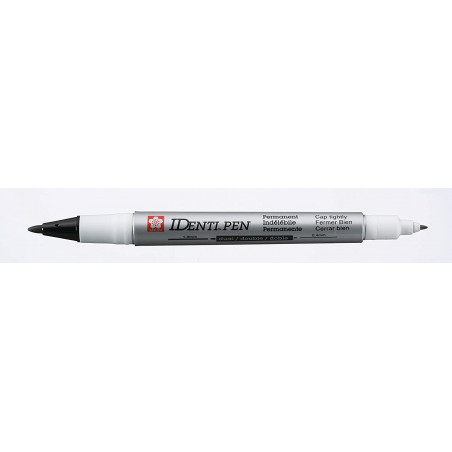 Marqueur Permanent Double Pointe - Noir - Identi Pen - Sakura | à seulement 2,2 €