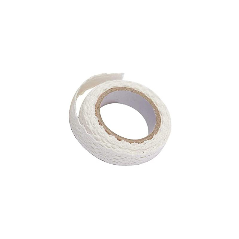 photo-Ruban - Dentelle - Blanc - Adhésif - Loisirs créatifs - 1m x 1,5cm