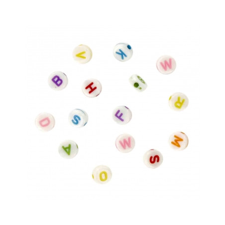 Perles Acryliques Pour Enfant Lettres Rondes 0,3 Cm - 373 Pièces | Surdiscount
