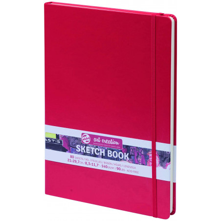 Carnet Croquis 21 X 30 Cm 80 Feuilles 140G Rouge Royal Talens pas cher