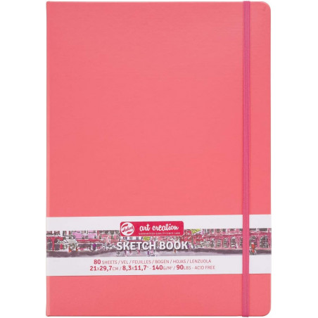 Carnet à croquis Talens Art Creation – A4 – Corail – 80 feuilles – 140 g/m²
