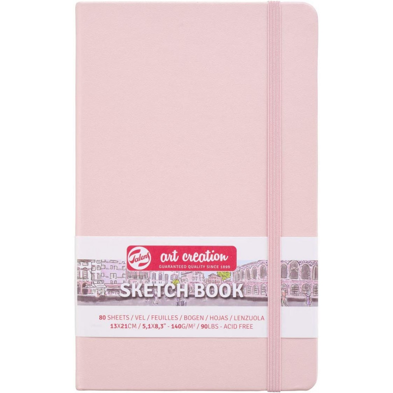 Carnet à croquis Talens Art Creation – Rose pastel – 13 × 21 cm – 80 feuilles – 140 g/m²